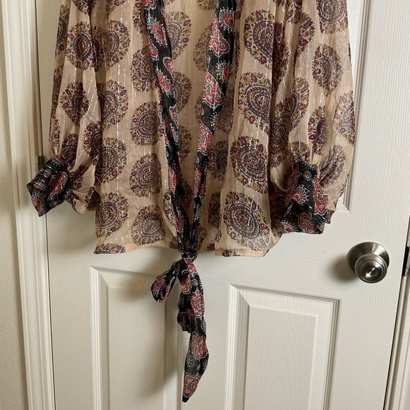 Free People Kantha Shimmer Tie Kimono in Desert Rose | REVOLVE - Picture 7 of 12